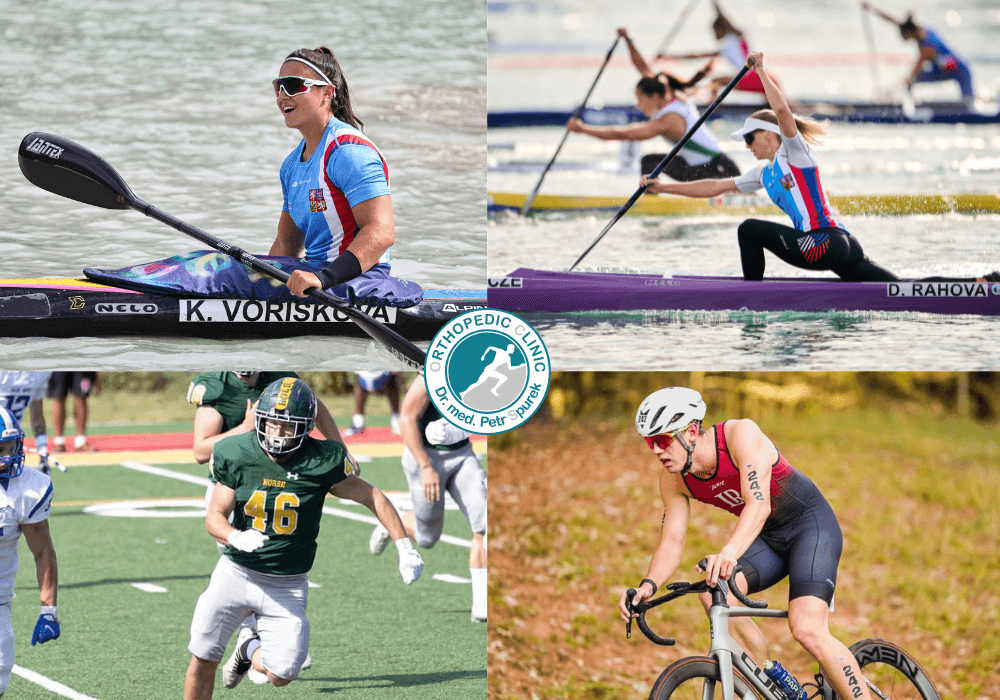 Sportovci Dr. med. Petra Špůrka. Řáhová, Voříšková, Souček, Kokoška.